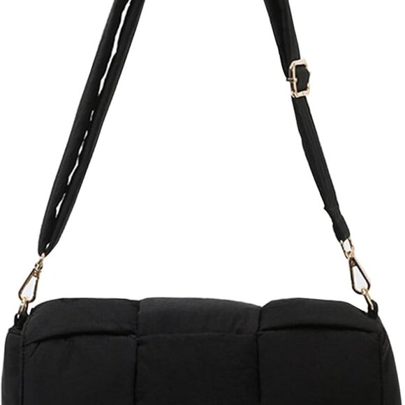 Handbags - Women Shoulder Bag Puffer Crossbody Purse Designer Woven Handbag Nylon Padded Ho